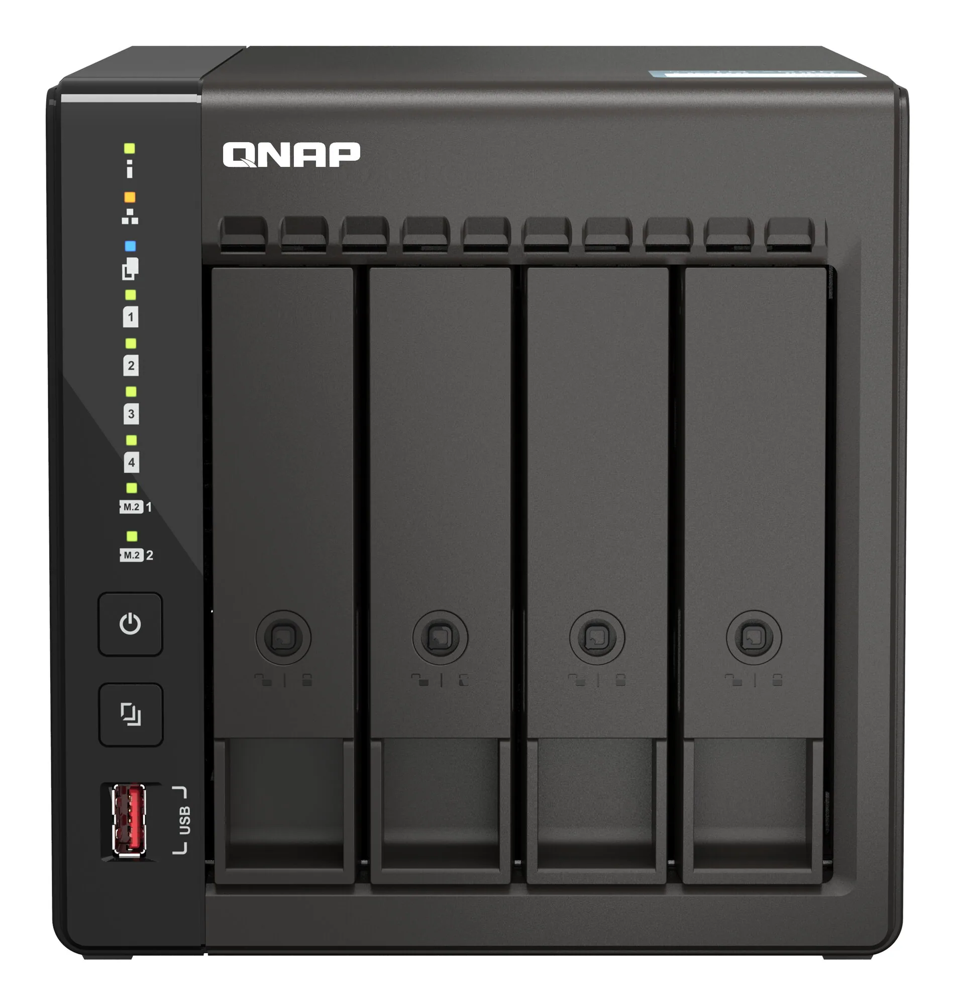 QNAP TS-453E NAS Tower Intel® Celeron® J6412 8 GB 0 TB QNAP QTS Schwarz – Bild 1