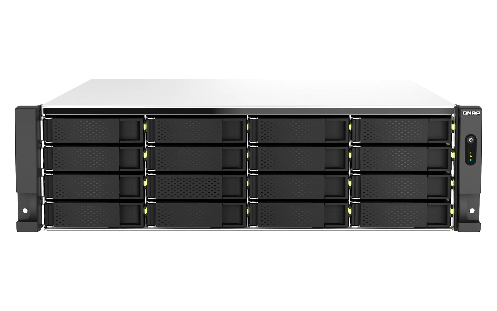 QNAP TS-H2287XU-RP NAS Rack (3U) Intel Xeon E E-2378 64 GB DDR4 0 TB QuTS hero Schwarz, Weiß – Bild 1