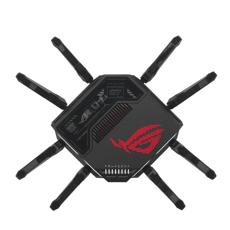ASUS ROG Rapture GT-BE98 WLAN-Router 10 Gigabit Ethernet Quad-band (2.4 GHz / 5 GHz-1 / 5 GHz-2 / 6 GHz) Schwarz – Bild 6