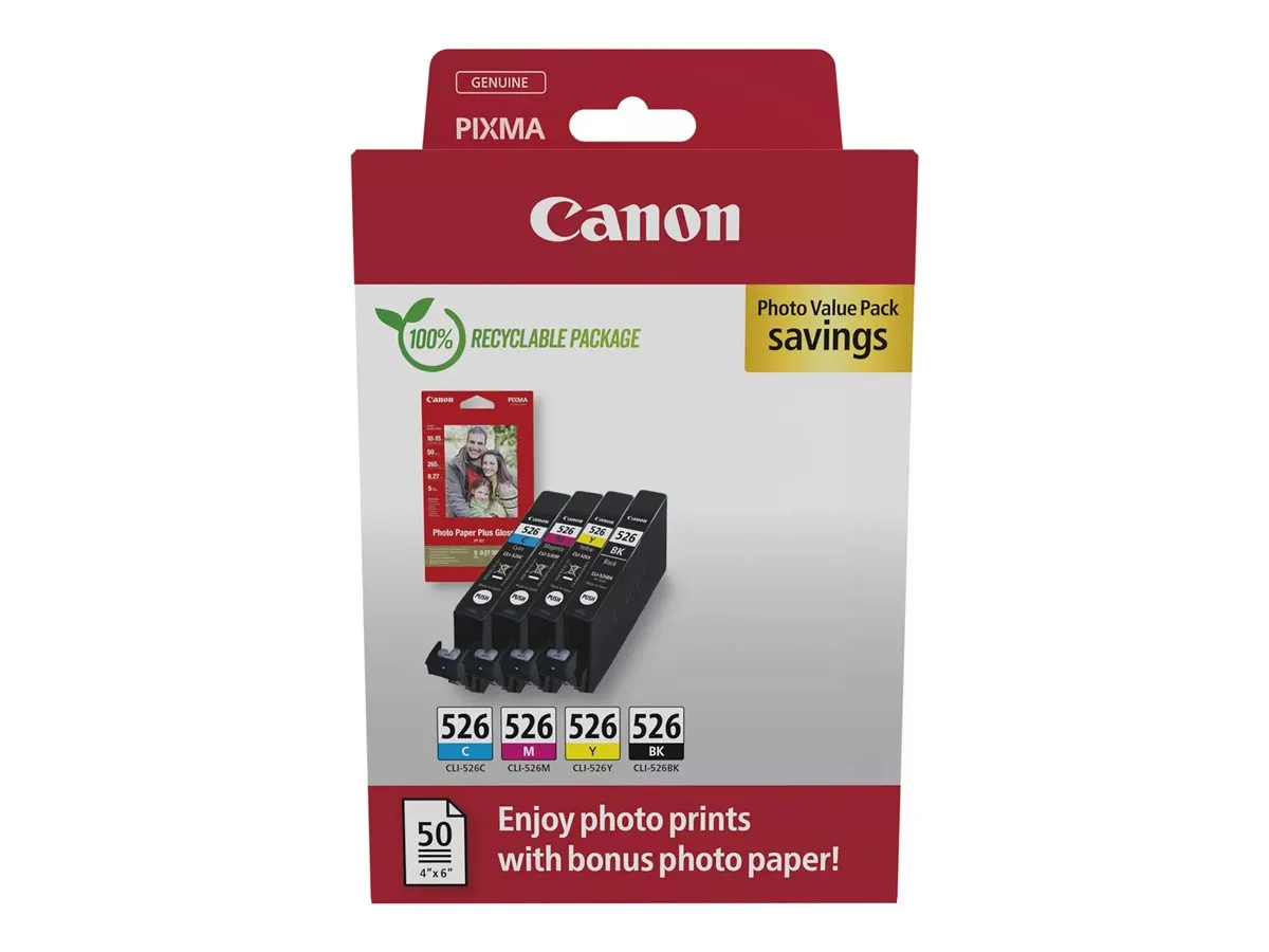Patrone Canon CLI-526 4er-Pack black + color