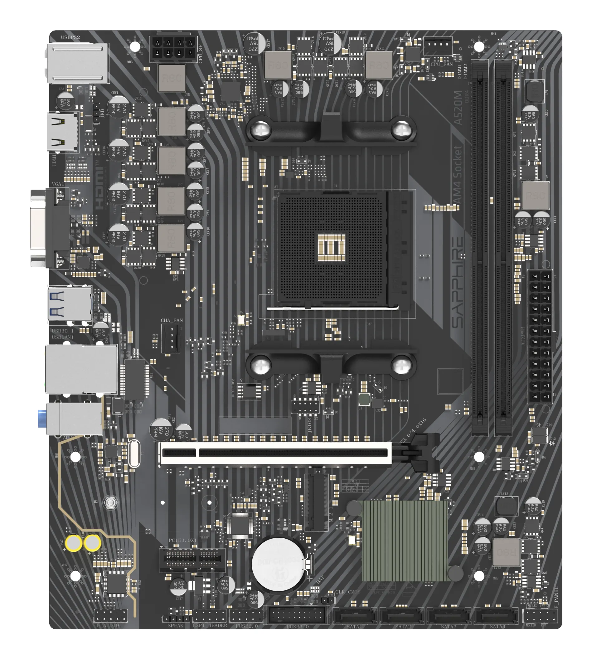 Sapphire MB A520M-E AMD, AM4, DDR5, mATX