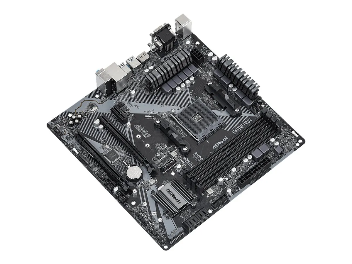 ASRock B450M Pro4 R2.0           AM4 mATX VGA/HDMI/DVI  DDR4 retail