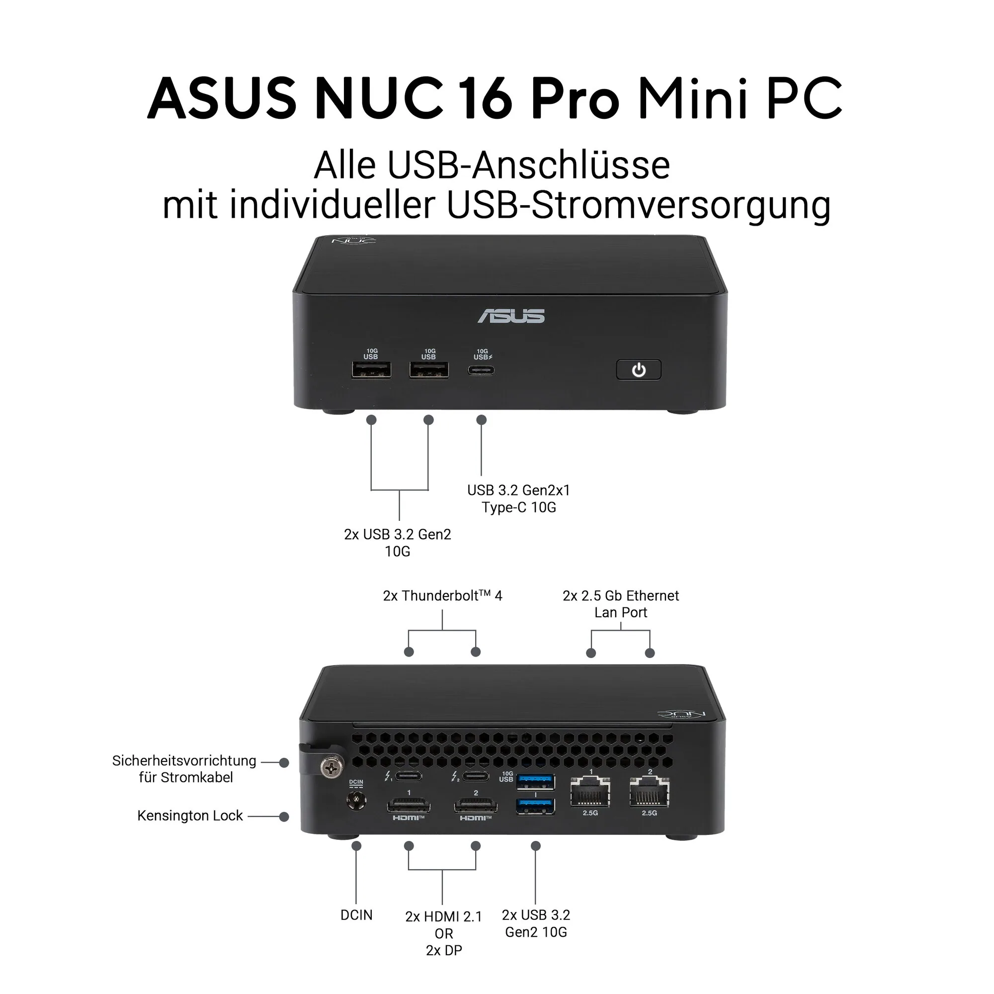 ASUS NUC 16 Pro Slim Mini PC RNUC16GDKX76C4N2 – Bild 3