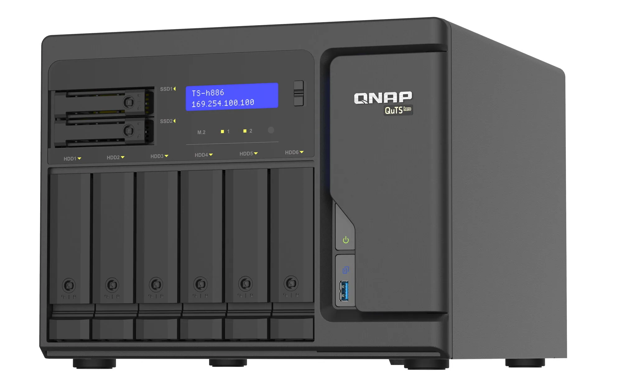 QNAP TS-h886 NAS Tower Intel® Xeon® D D-1602 8 GB DDR4 0 TB QuTS hero Schwarz – Bild 4