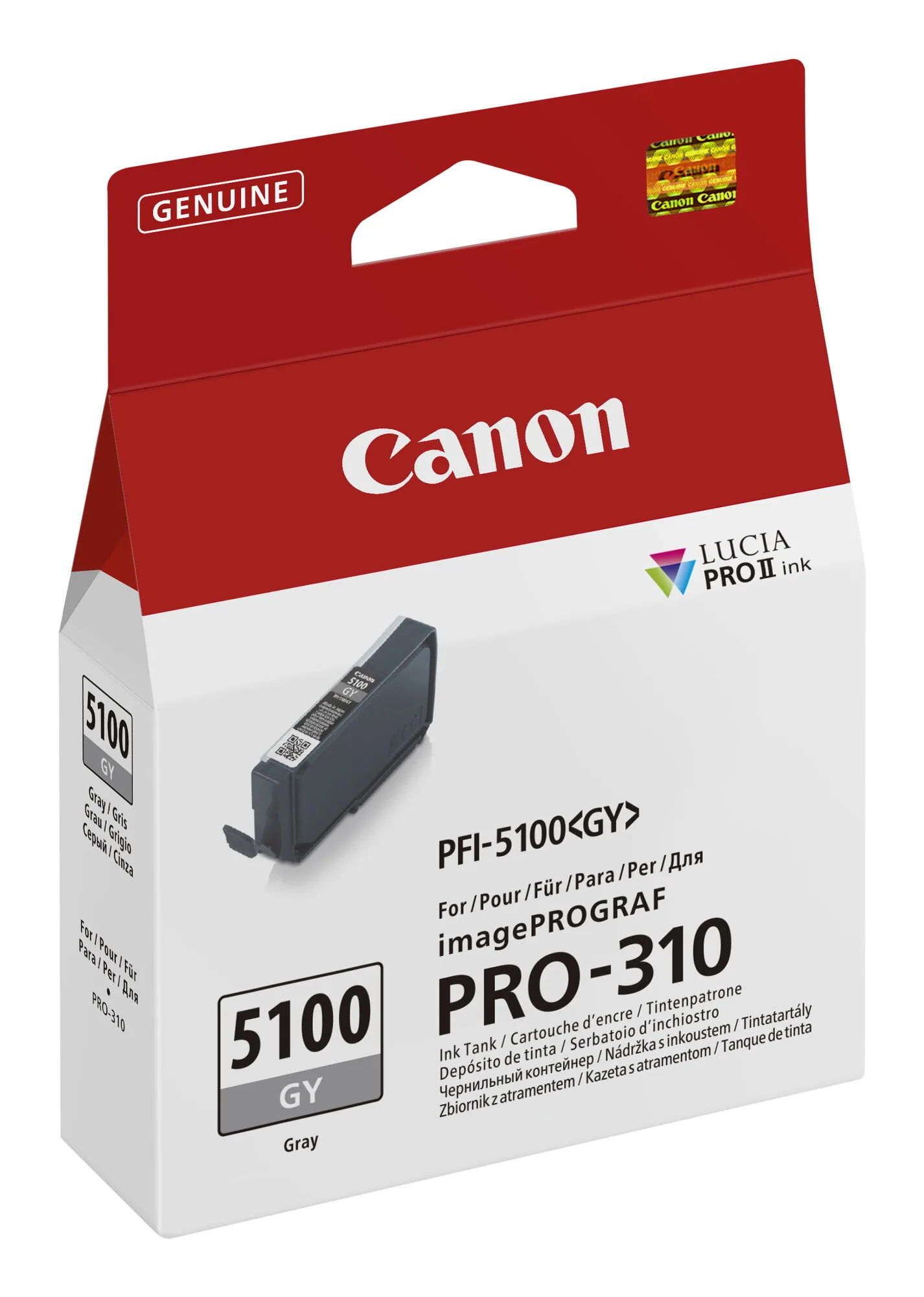 Canon PFI-5100 GY Druckerpatrone 1 Stück(e) Original Grau – Bild 2