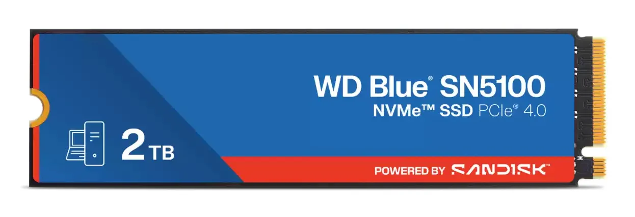 WD SSD M.2 2280 NVMe SN5100 intern Blau