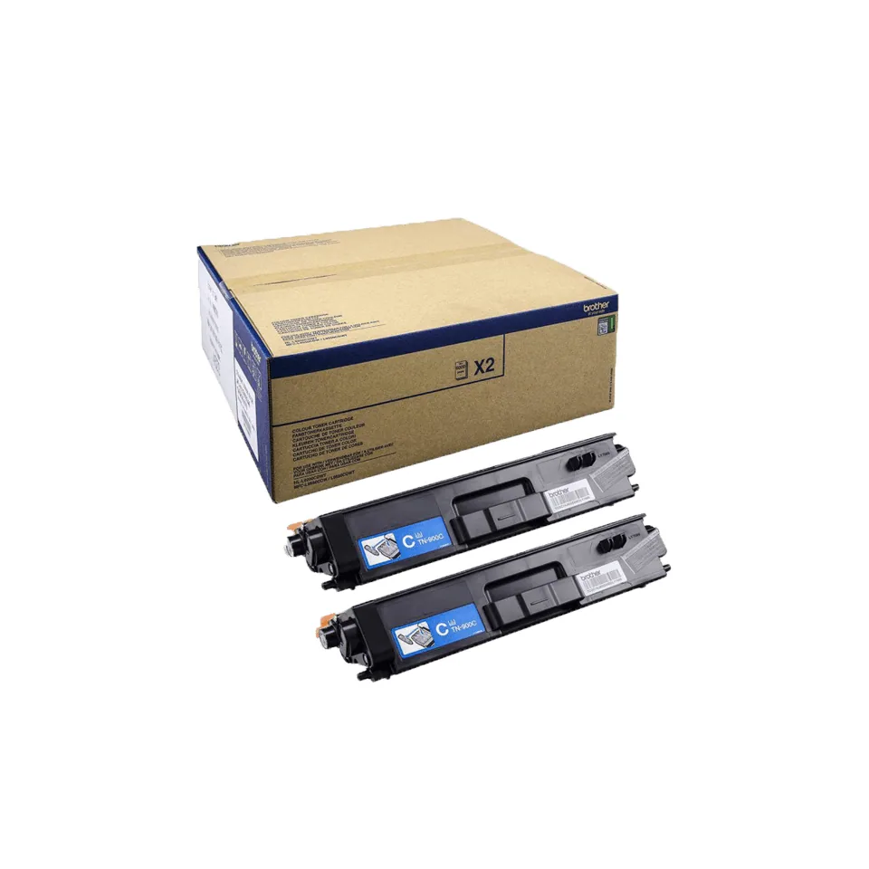 Brother TN-900CTWIN Tonerkartusche 2 Stück(e) Original Cyan – Bild 1