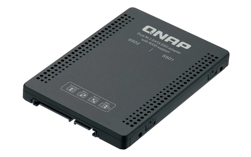 QNAP QDA-A2MAR Speicherlaufwerksgehäuse SSD-Gehäuse Schwarz M.2 – Bild 1