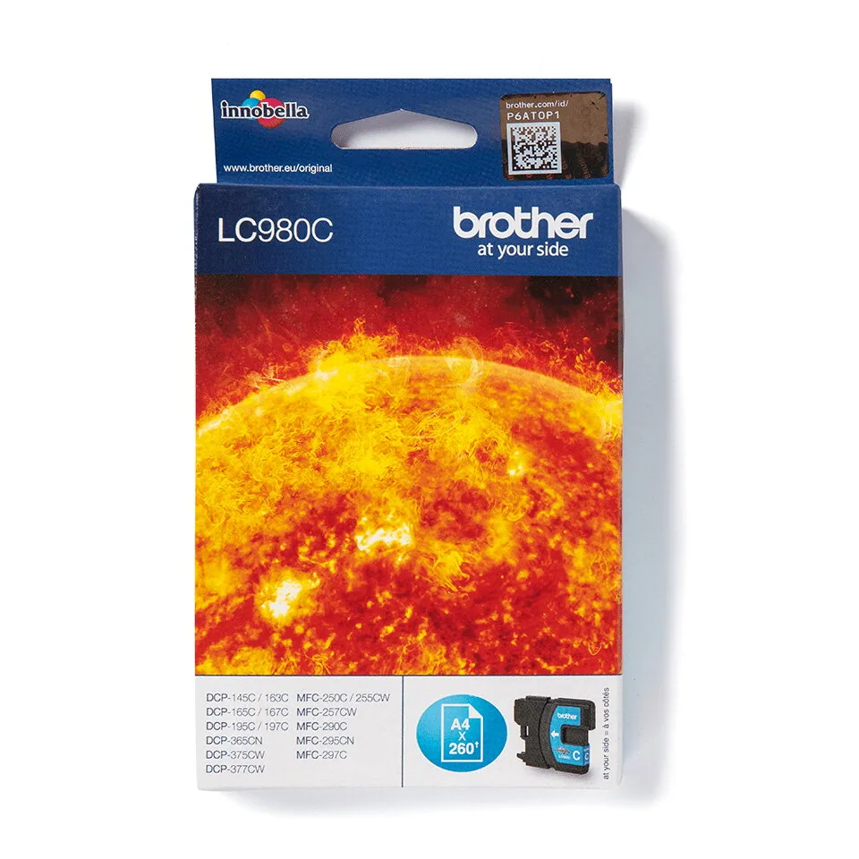 Brother LC980C Druckerpatrone 1 Stück(e) Original Cyan – Bild 1