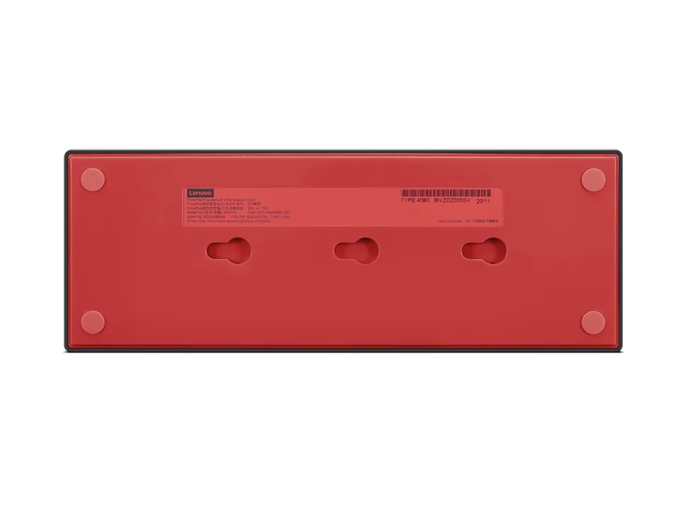 Lenovo 40B00300EU laptop-dockingstation & portreplikator Kabelgebunden Thunderbolt 4 Schwarz, Rot – Bild 4