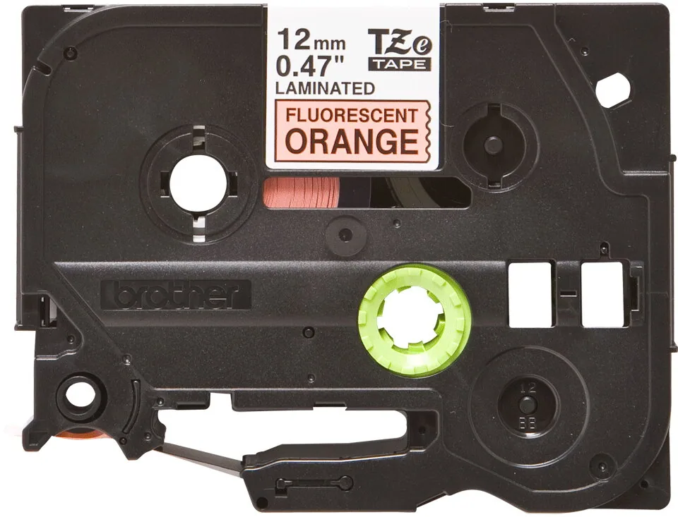Brother TZE-B31 Etiketten erstellendes Band Schwarz auf leuchtend Orange – Bild 2