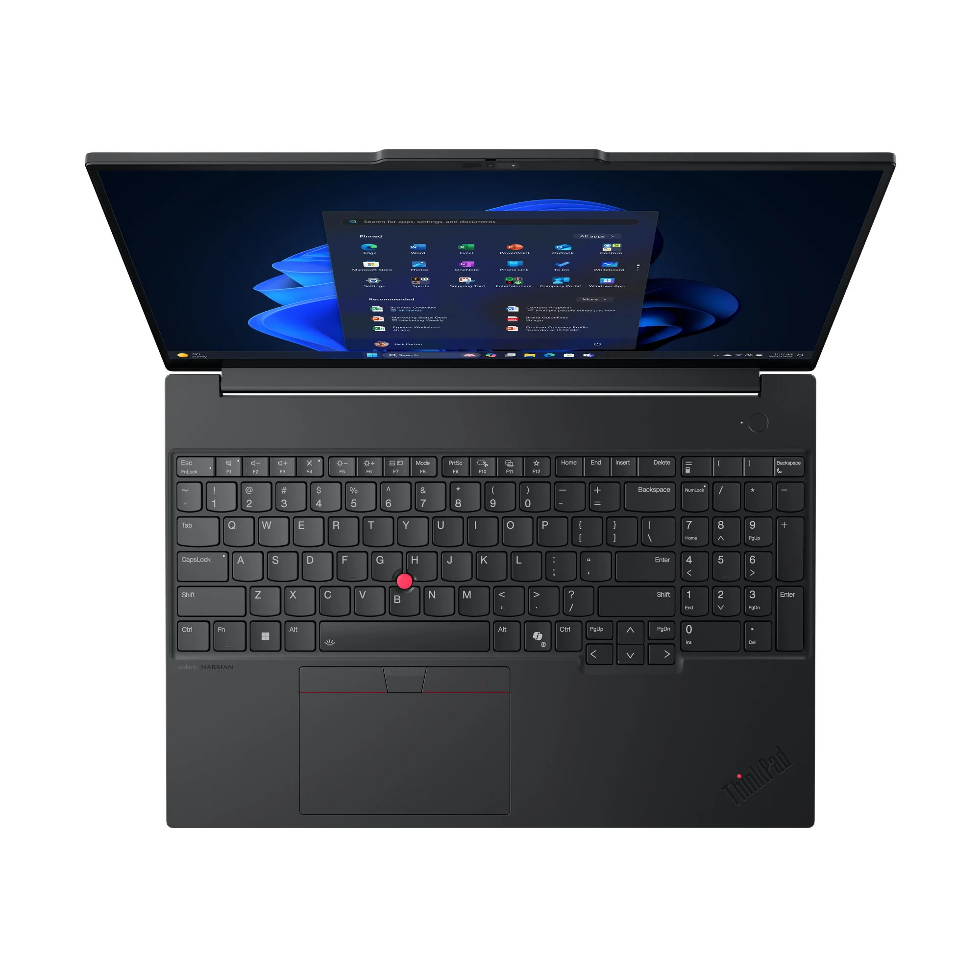 Lenovo ThinkPad E16 Gen 3 (Intel) Copilot+ PC Intel Core Ultra 7 256V Laptop 40,6 cm (16") WUXGA 16 GB LPDDR5x-SDRAM 512 GB SSD Wi-Fi 6E (802.11ax) Windows 11 Pro Schwarz Deutsch – Bild 4