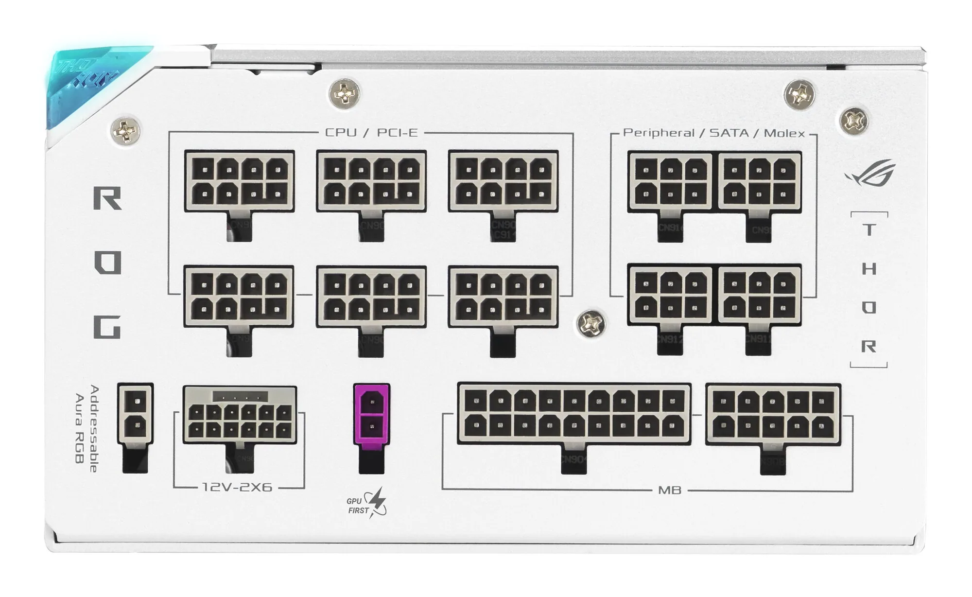 ASUS ROG -THOR-1200P3-WHITE-GAMING-E Netzteil 1200 W 24-pin ATX ATX Weiß – Bild 5