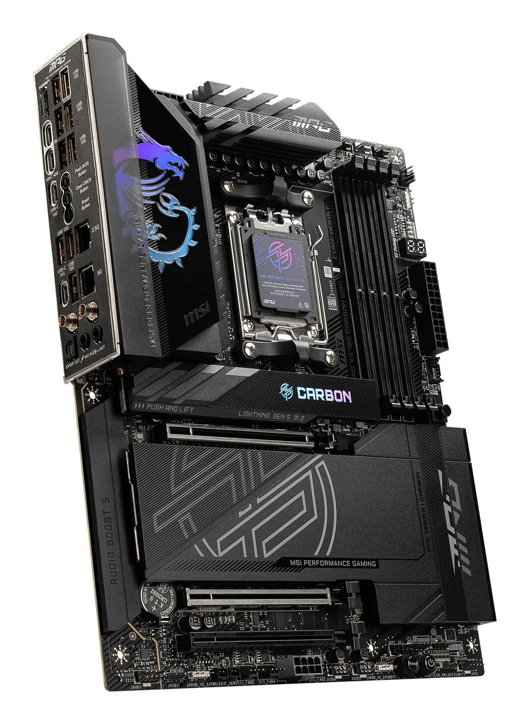 MSI MPG X870E CARBON WIFI Motherboard AMD X870E Sockel AM5 ATX – Bild 4