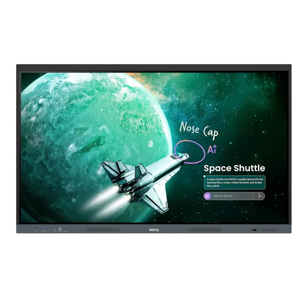 BenQ RE6505E Interaktives Whiteboard 165,1 cm (65") 3840 x 2160 Pixel Touchscreen Schwarz USB – Bild 1