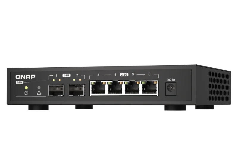 QNAP QSW-2104-2S Netzwerk-Switch Unmanaged 2.5G Ethernet Schwarz – Bild 3