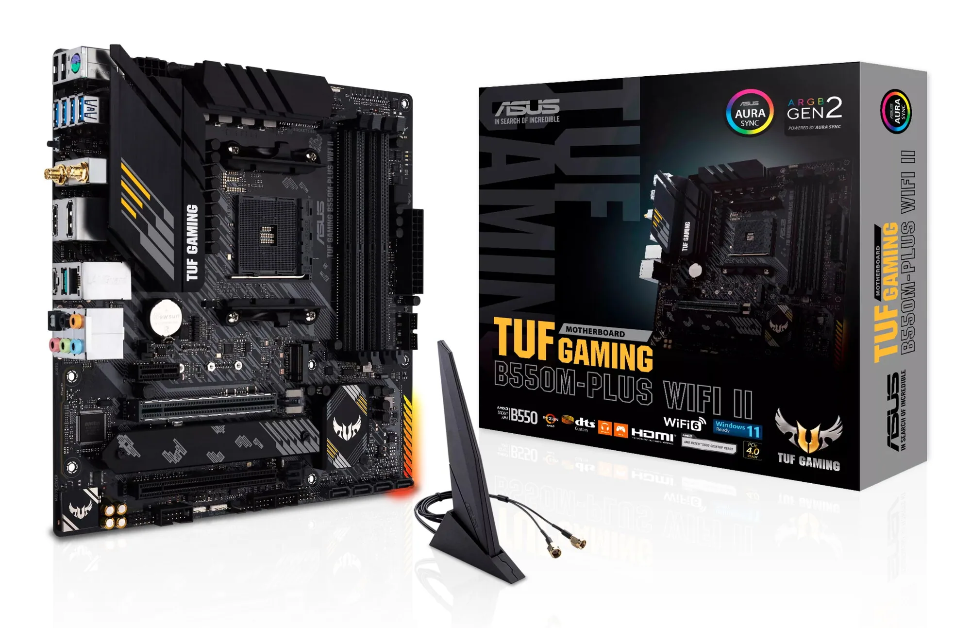 ASUS TUF GAMING B550M-PLUS WIFI II AMD B550 Sockel AM4 micro ATX – Bild 1