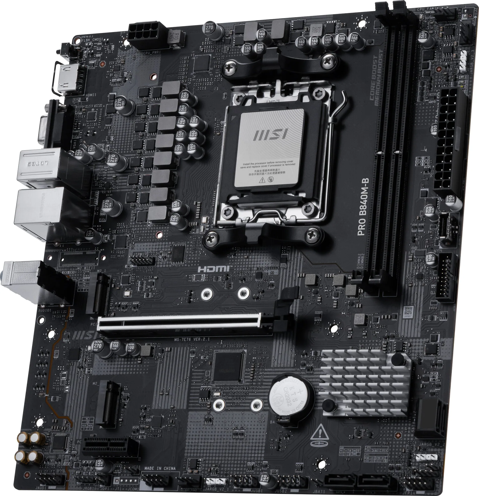MSI PRO B840M-B Motherboard AMD B840 Sockel AM5 micro ATX – Bild 4
