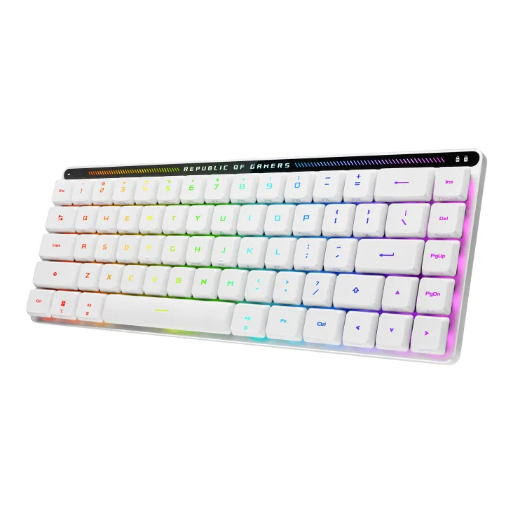 ASUS ROG Falchion RX Low Profile Tastatur Gaming USB + RF Wireless + Bluetooth QWERTZ Weiß – Bild 1