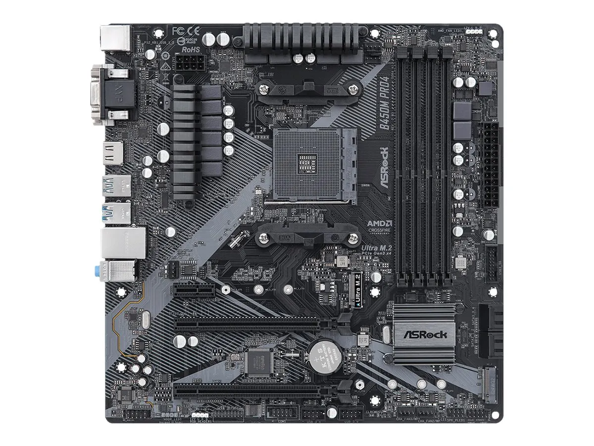 ASRock B450M Pro4 R2.0           AM4 mATX VGA/HDMI/DVI  DDR4 retail