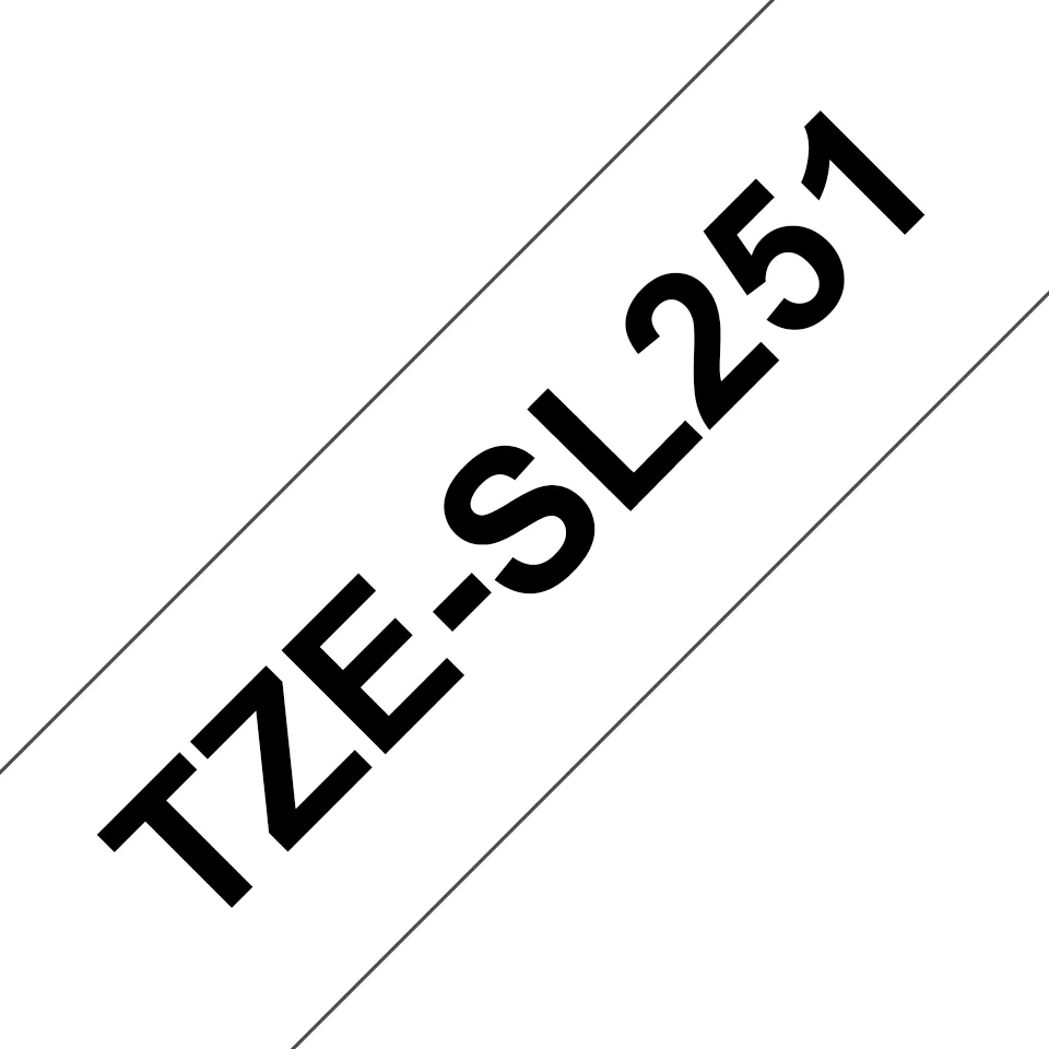 Brother TZESL251 Etiketten erstellendes Band Schwarz auf weiss – Bild 3