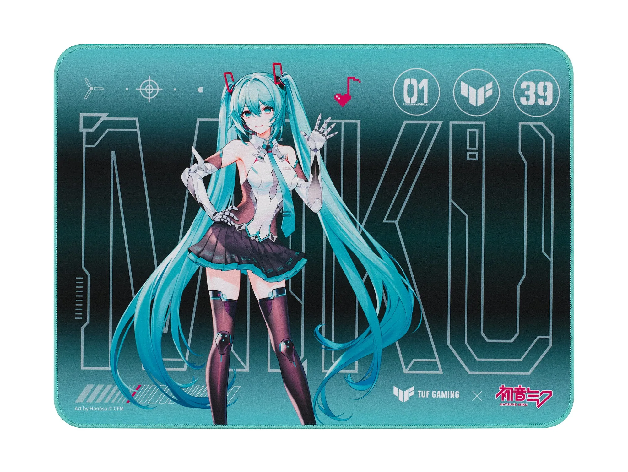 ASUS TUF Gaming P1 Hatsune Miku Edition Gaming-Mauspad Türkis – Bild 1