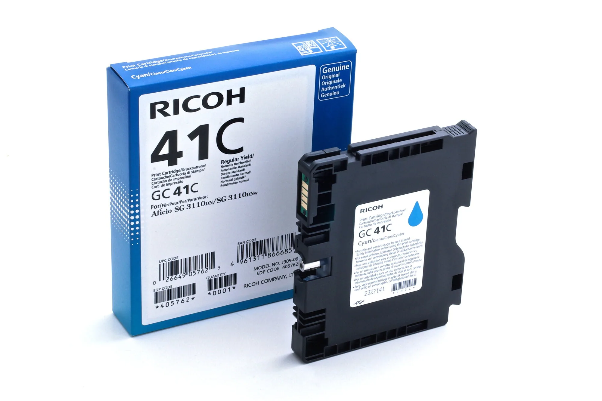 Ricoh 405762 Druckerpatrone 1 Stück(e) Original Standardertrag Cyan – Bild 1