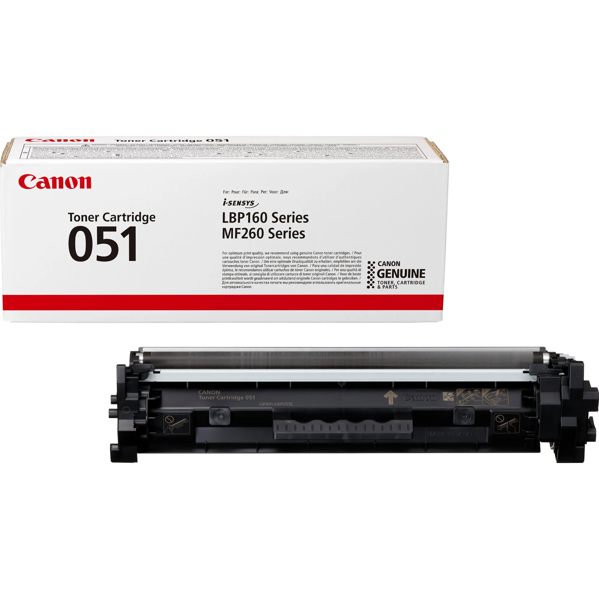 Canon 051 Toner-Cartridge, Schwarz – Bild 1