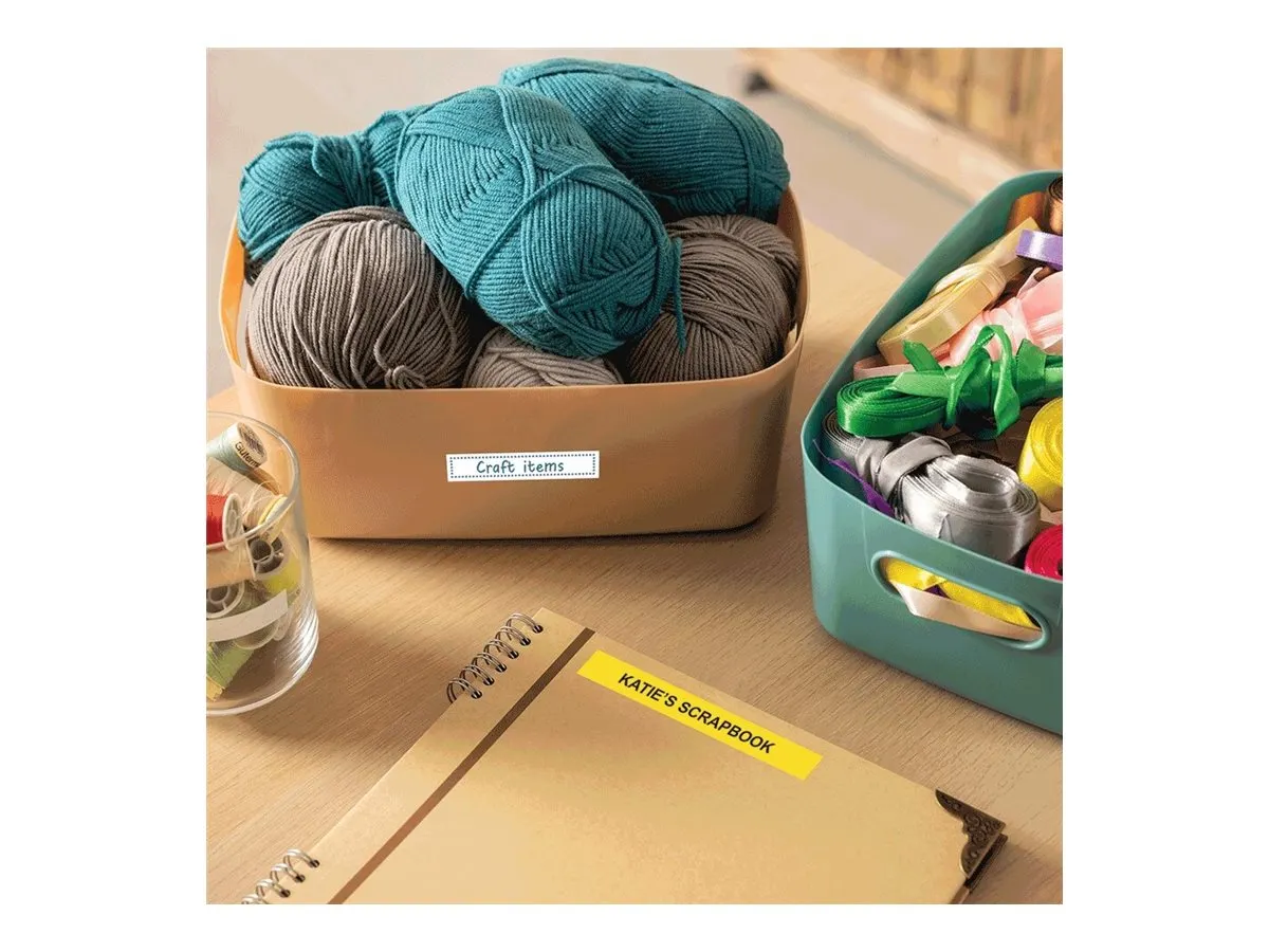 Schriftband Brother 12mmx4m schwarz/gelb BTAG-631