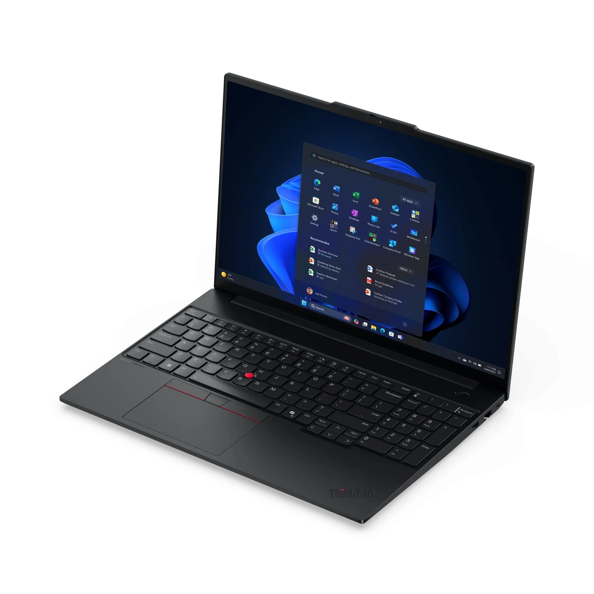 Lenovo ThinkPad E16 Gen 3 (Intel) Copilot+ PC Intel Core Ultra 7 256V Laptop 40,6 cm (16") WUXGA 16 GB LPDDR5x-SDRAM 512 GB SSD Wi-Fi 6E (802.11ax) Windows 11 Pro Schwarz Deutsch – Bild 7