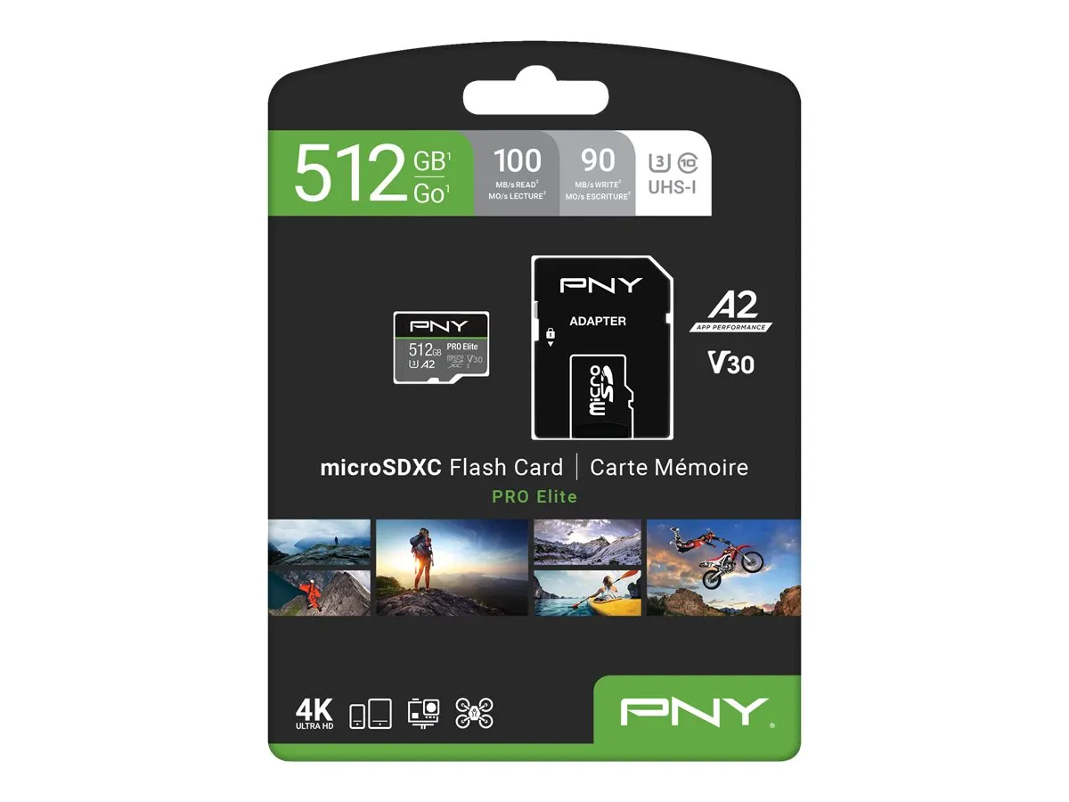 SD MicroSD XC Card PNY Pro Elite