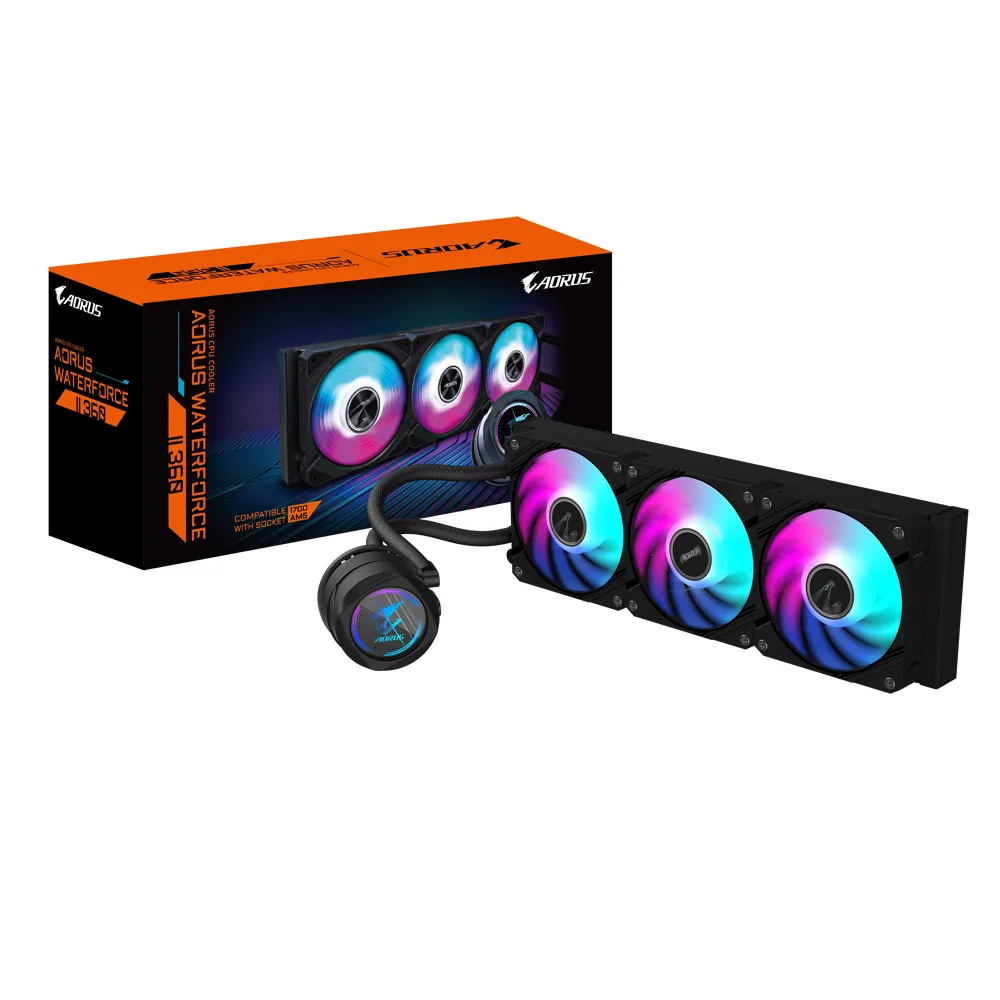 GIGABYTE AORUS WATERFORCE II 360 AIO Flüssigkeits-CPU-Kühler – Bild 1