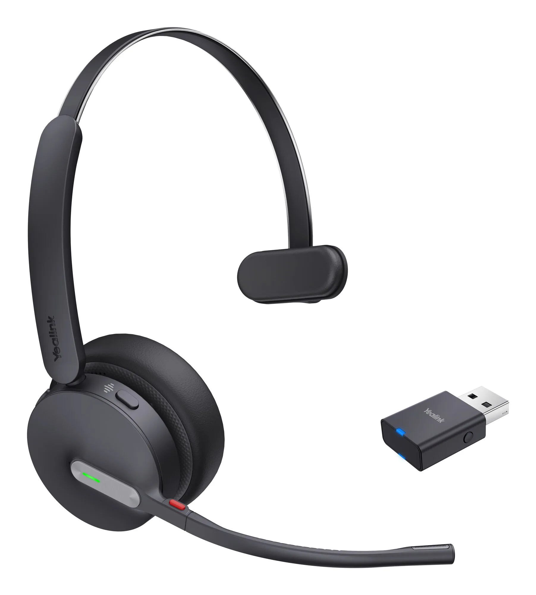Yealink WH64 Hybrid Mono UC Kopfhörer Kabellos Kopfband Büro/Callcenter Mikro-USB Bluetooth Schwarz – Bild 1