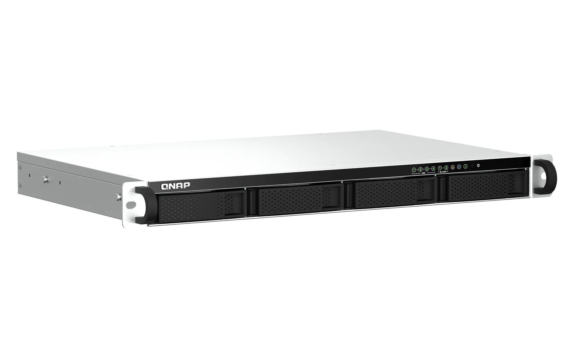 QNAP TS-464eU NAS Rack (1U) Intel® Celeron® N5095 8 GB DDR4 0 TB QNAP Turbo System Aluminium, Schwarz – Bild 2