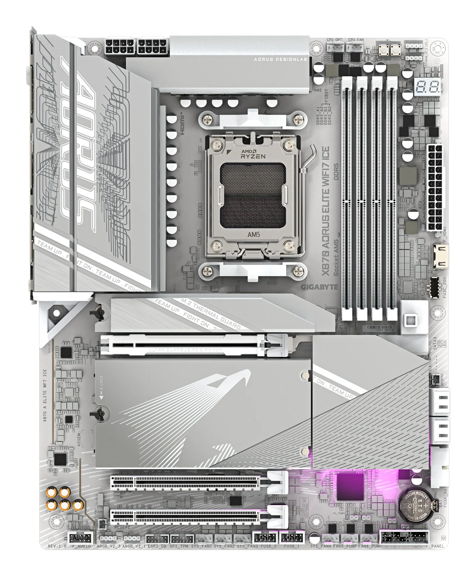 GIGABYTE X870 AORUS ELITE WIFI7 ICE Mainboard – Bild 2