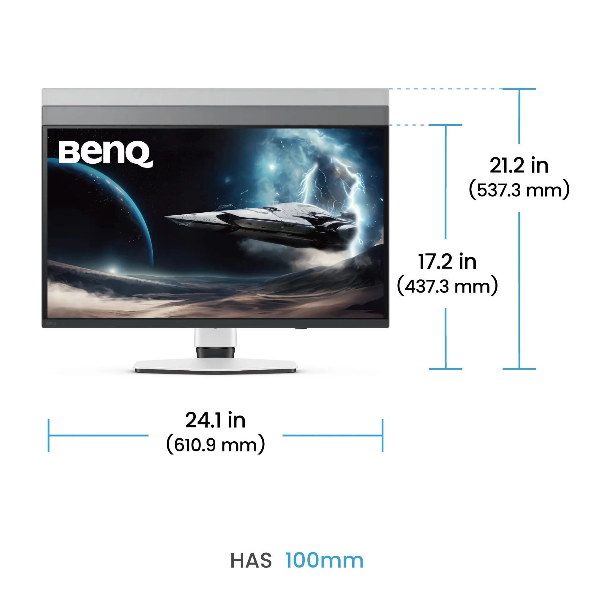 BenQ EX271QZ Computerbildschirm 67,3 cm (26.5") 2560 x 1440 Pixel 2K OLED Weiß – Bild 6