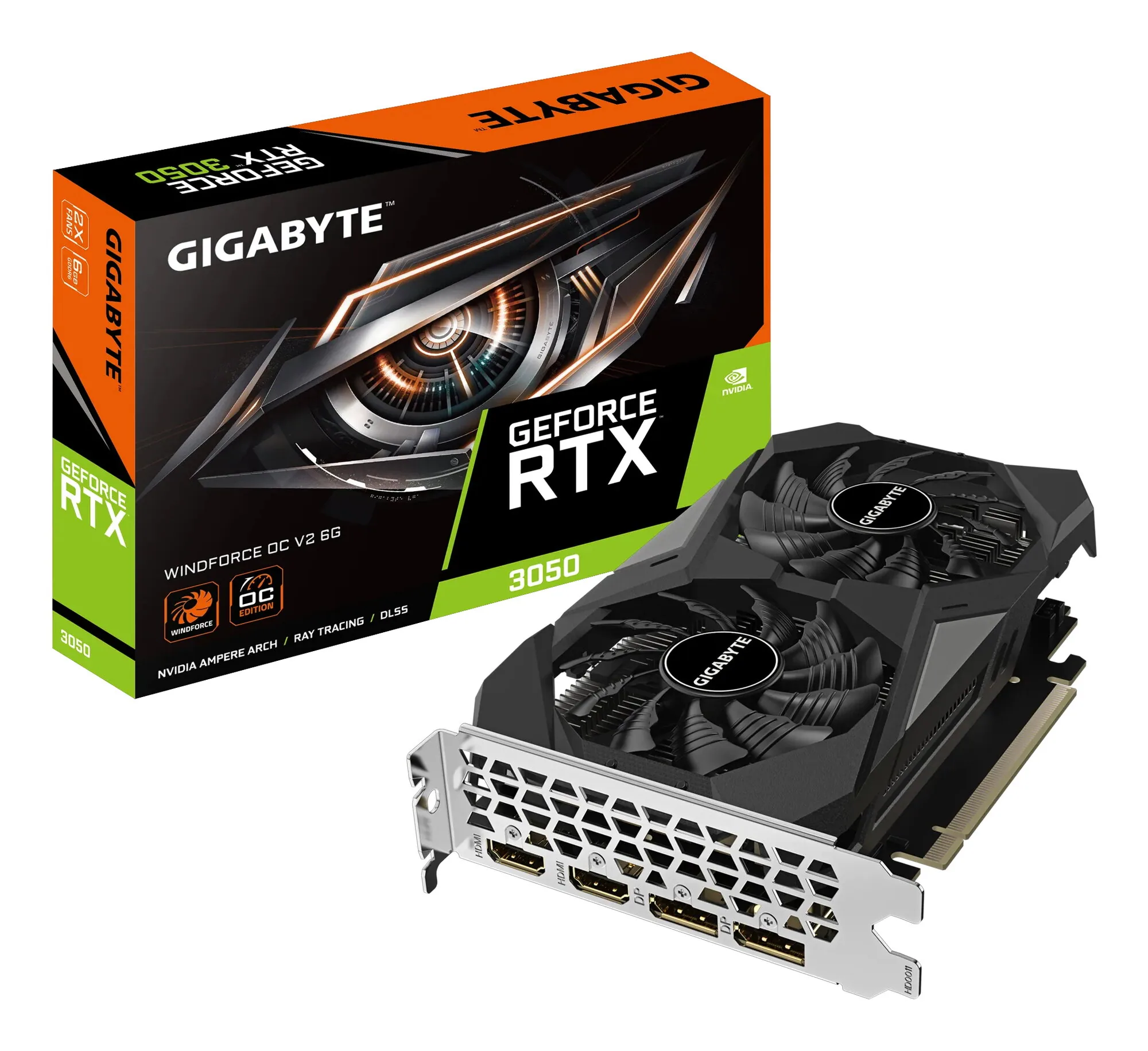 GIGABYTE GeForce RTX 3050 WINDFORCE OC V2 6G NVIDIA 6 GB GDDR6 – Bild 1