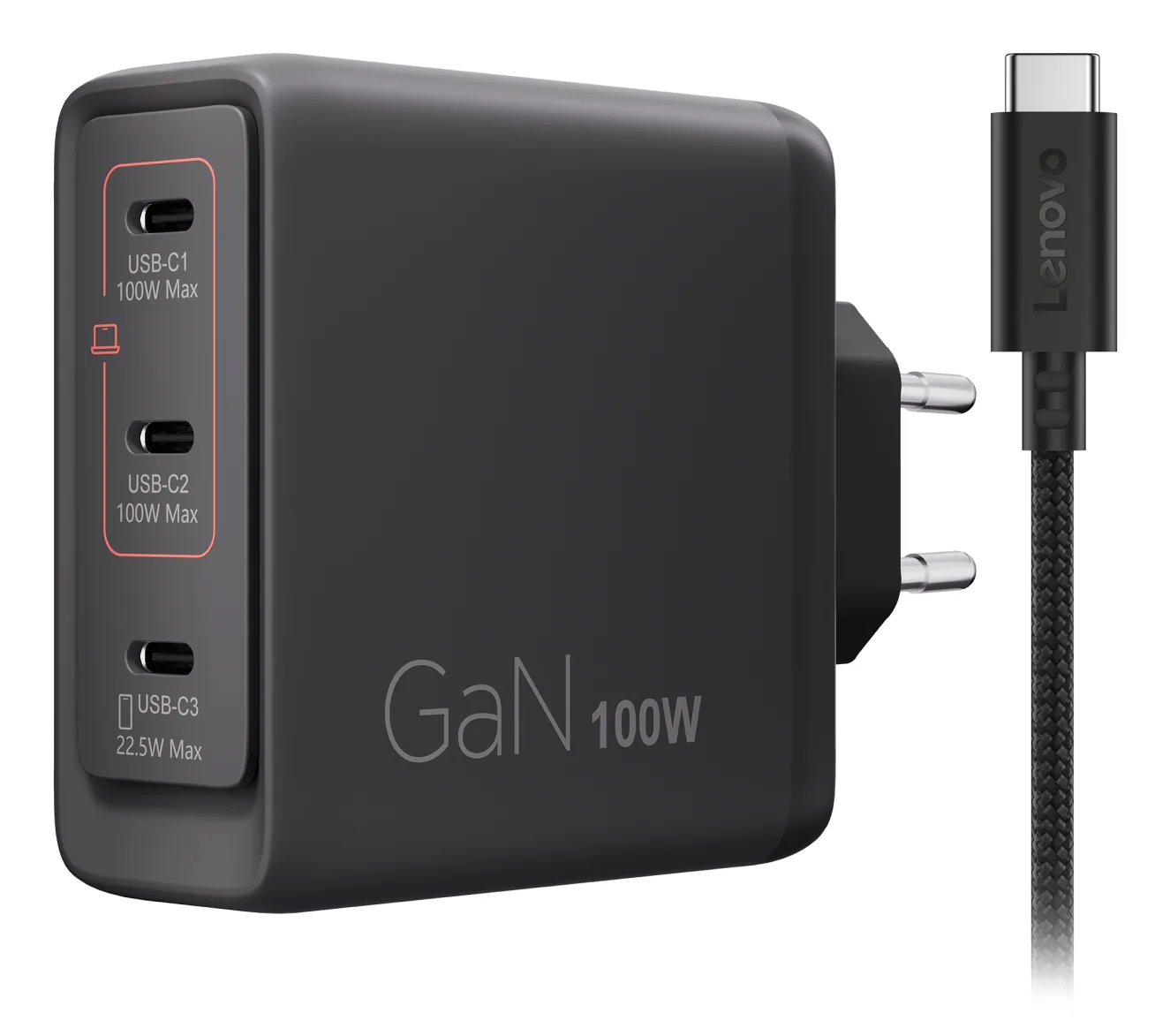 Lenovo 40AW100BEU Ladegerät für Mobilgeräte Universal Schwarz AC Drinnen – Bild 2