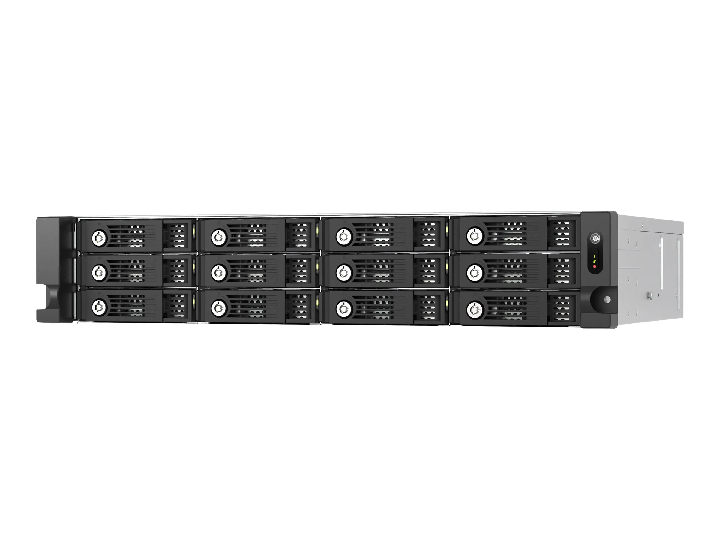QNAP TL-R1200PES-RP Speicherlaufwerksgehäuse HDD / SSD-Gehäuse Schwarz, Grau 2.5/3.5"