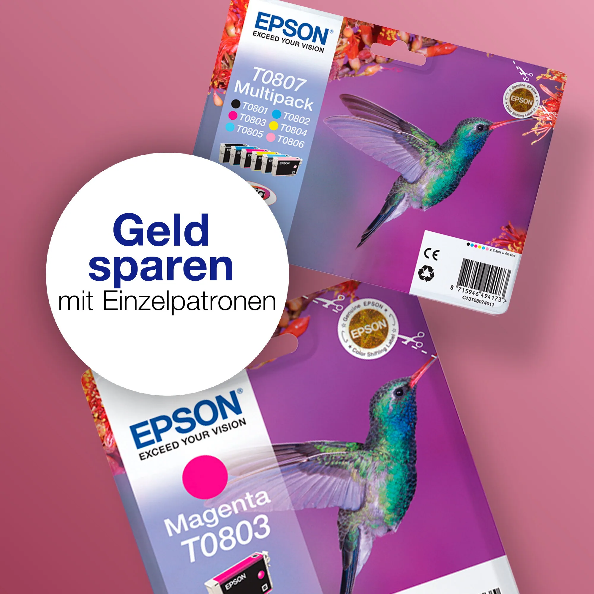 Epson Hummingbird Multipack 6 Farben T0807 Claria Photographic Ink – Bild 4