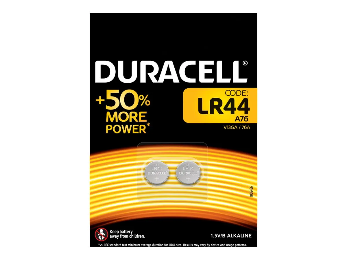 Duracell Batterie Knopfzelle LR44   1.5V                2St.