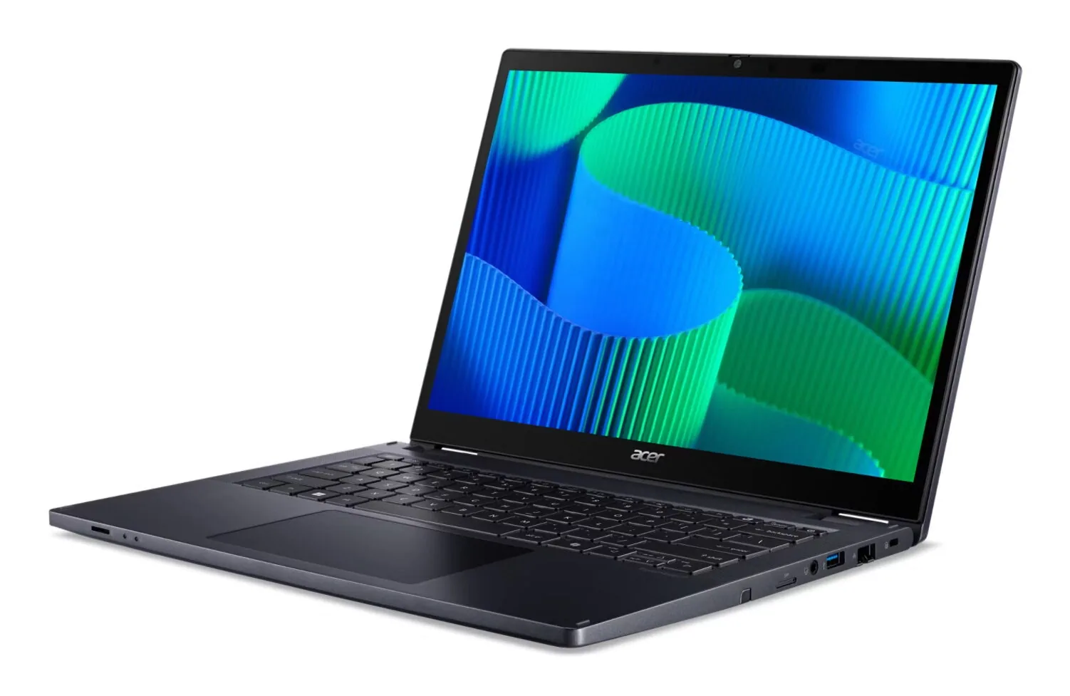 Acer TravelMate TMP414RN-54-TCO-75KB Intel Core Ultra 7 155U Hybrid (2-in-1) 35,6 cm (14") Touchscreen WUXGA 32 GB DDR5-SDRAM 1 TB SSD Wi-Fi 6E (802.11ax) Windows 11 Pro Blau – Bild 4