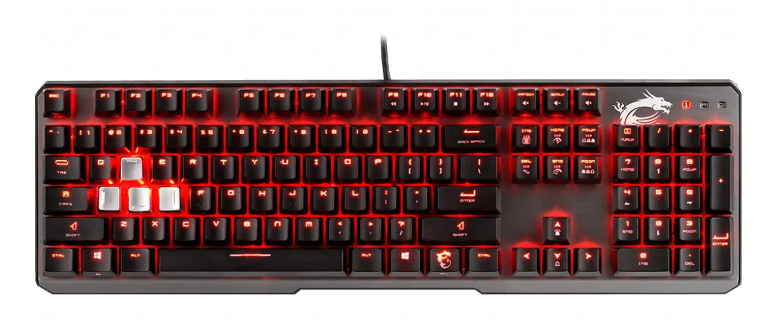 MSI Vigor GK60 Tastatur Gaming USB QWERTZ Deutsch Schwarz – Bild 1