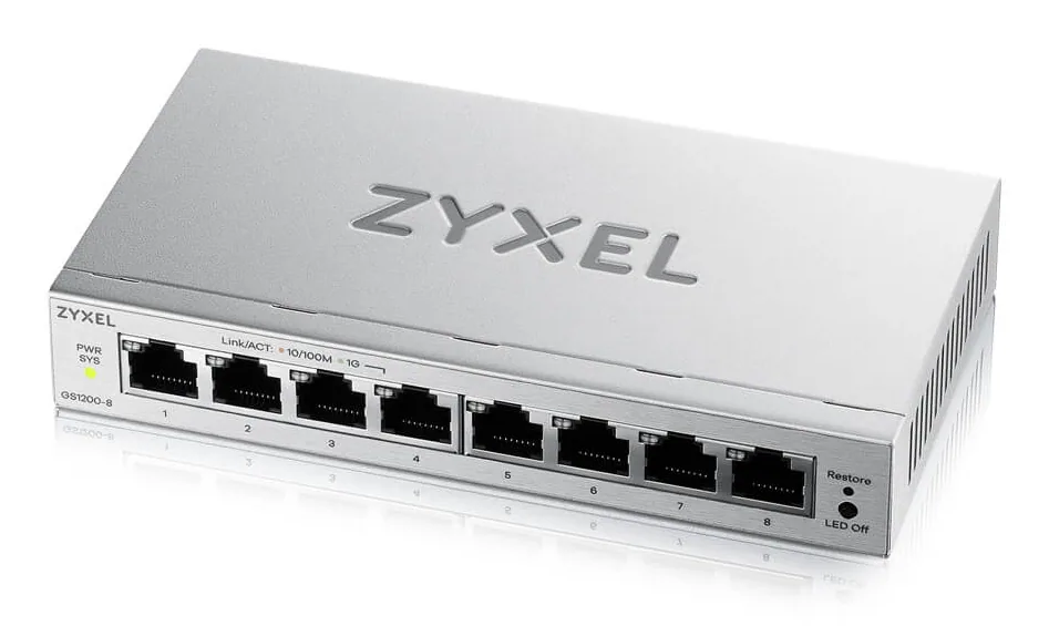 Zyxel GS1200-8V3 Managed L2 Gigabit Ethernet (10/100/1000) Desktop Grau – Bild 1