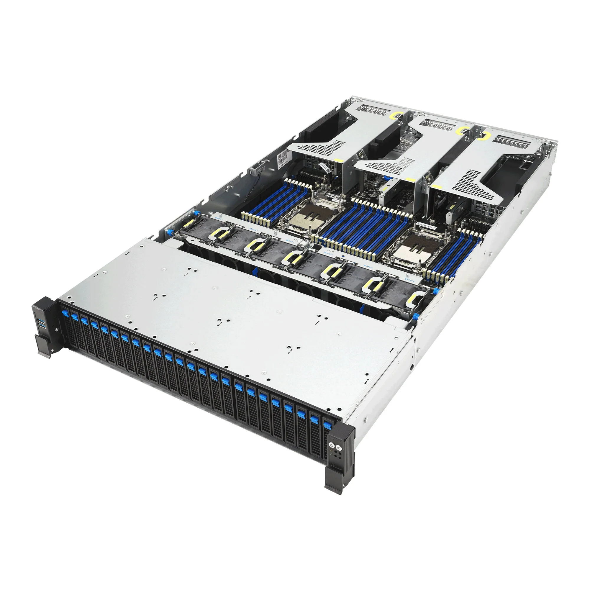 ASUS RS720-E12-RS24G Rack (2U) Schwarz, Silber – Bild 4