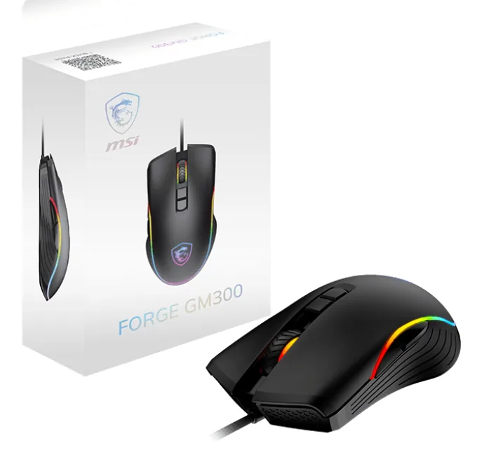 MSI FORGE GM300 Maus Gaming Beidhändig USB Typ-A Optisch 7200 DPI – Bild 3