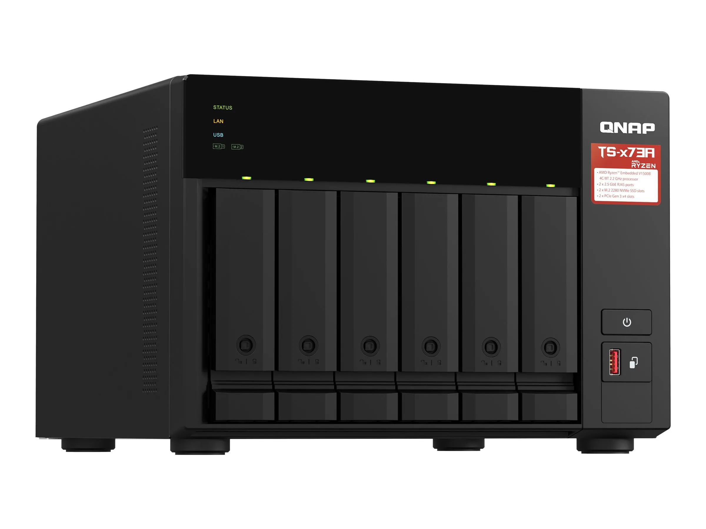 QNAP NAS TS-673A-8G 8GB 4-Bay 6x 4TB HDD SEAGATE IRONWOLF