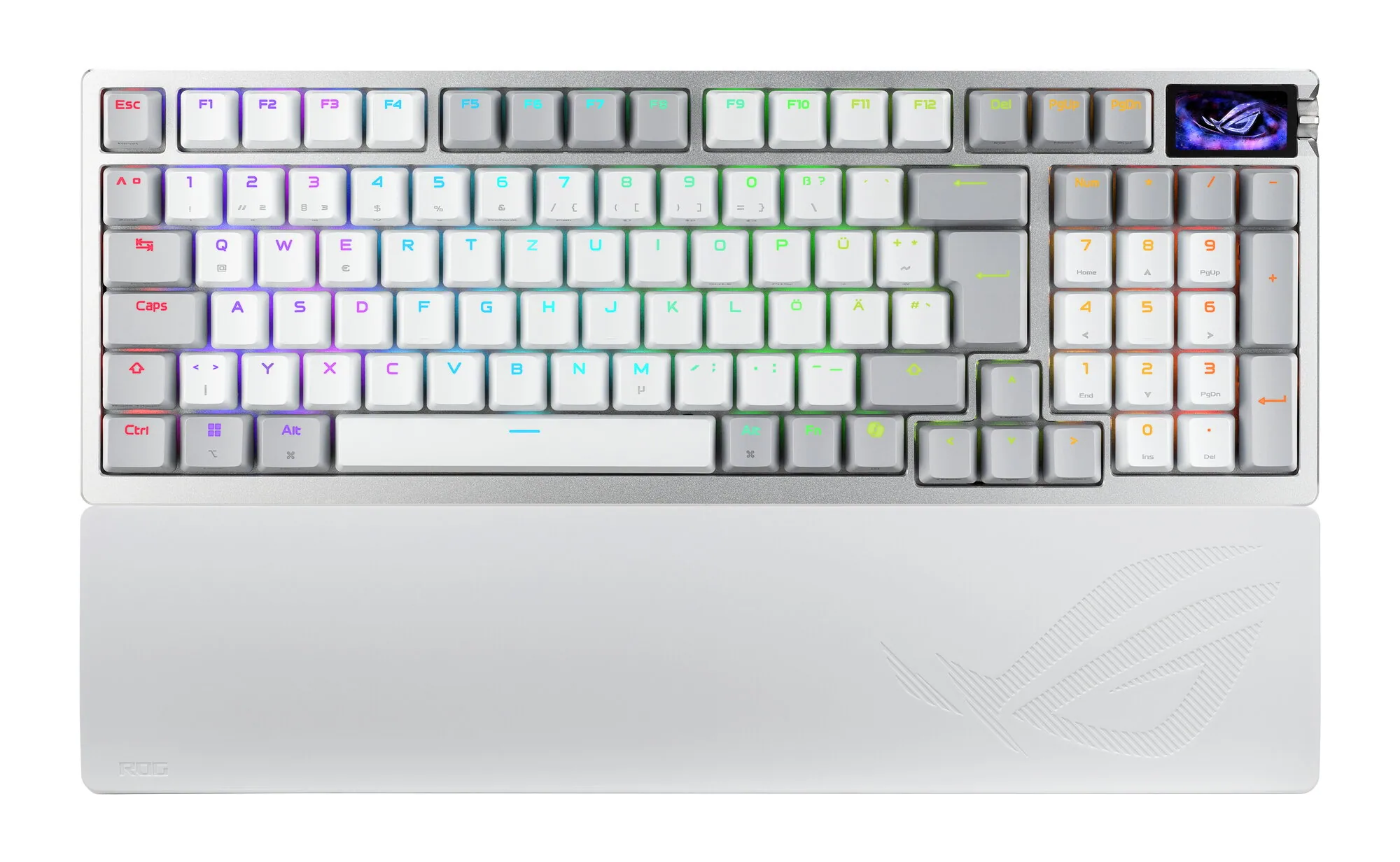 ASUS ROG Azoth 96 HE Tastatur Gaming USB + RF Wireless + Bluetooth QWERTZ Deutsch Weiß – Bild 1