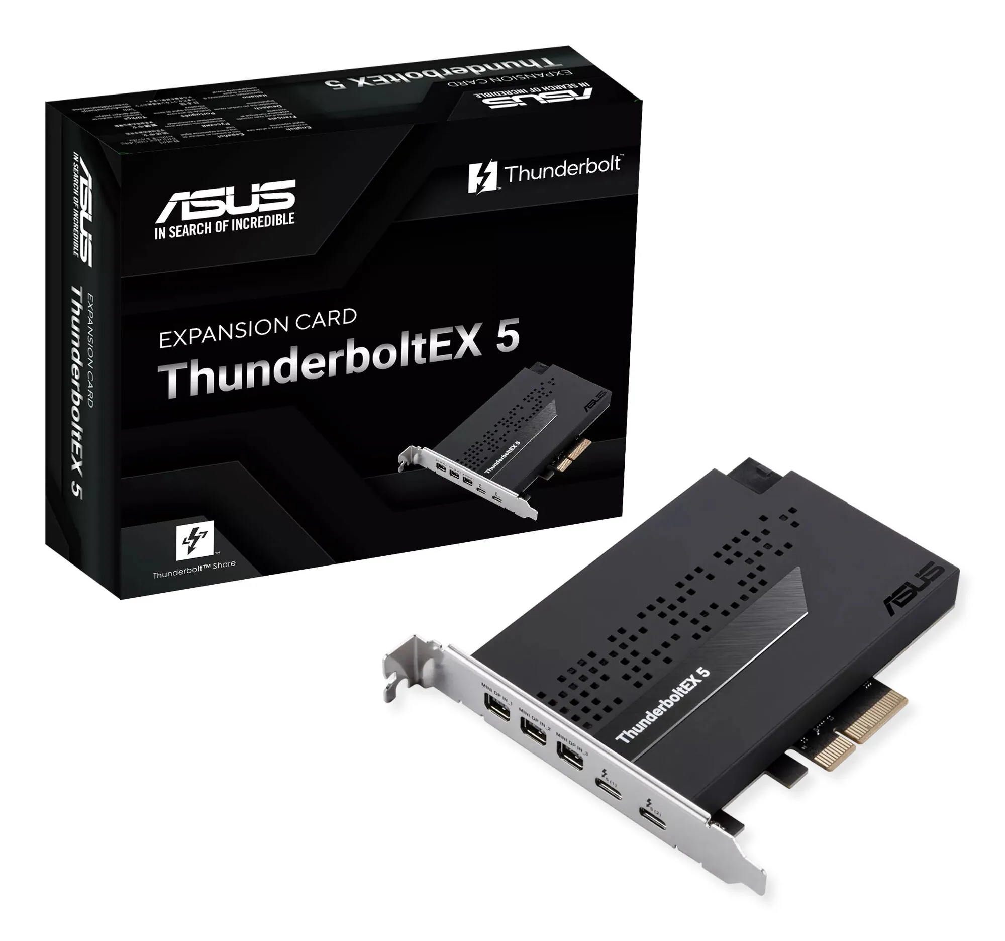 ASUS ThunderboltEX 5 Schnittstellenkarte/Adapter Eingebaut Mini DisplayPort, PCIe, USB 2.0, Thunderbolt 5 – Bild 6