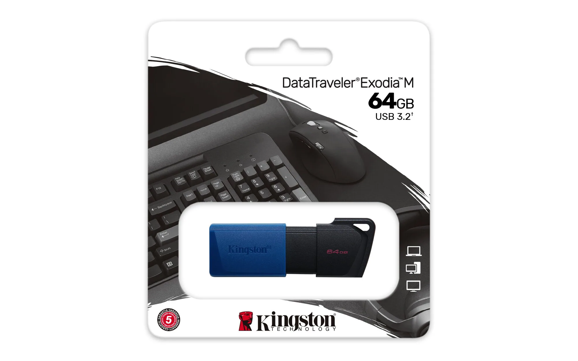Kingston Technology DataTraveler 64GB USB3.2 Gen 1 Exodia M (Schwarz + Blau) – Bild 6